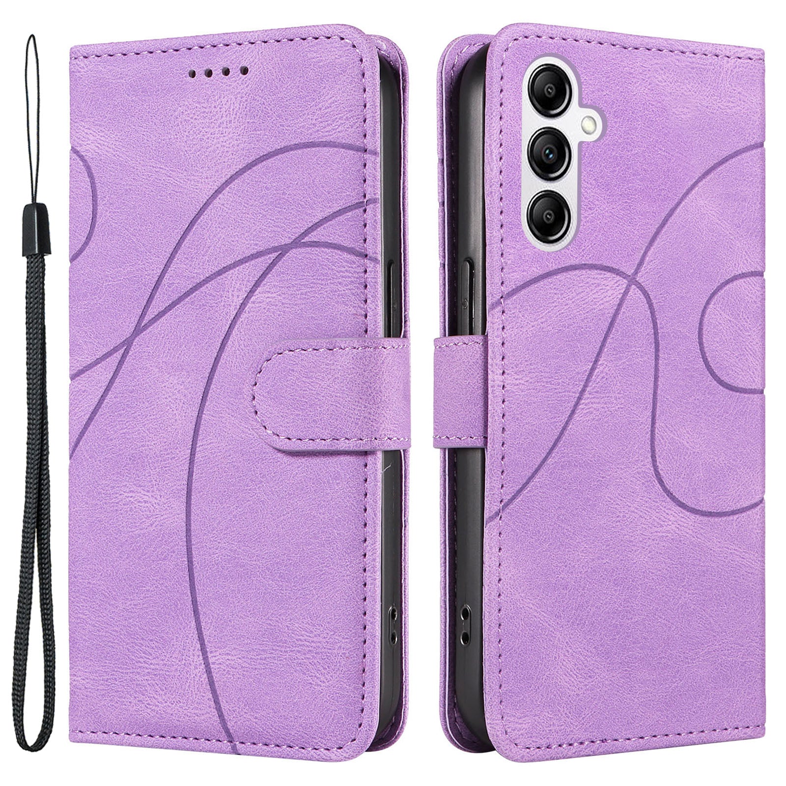 For Samsung Galaxy A14 5G Drop-proof Wallet Stand Case Imprinted Line PU Leather Phone Cover For Samsung Galaxy A14 5G Drop-proof Wallet Stand Case Imprinted Line PU Leather Phone Cover